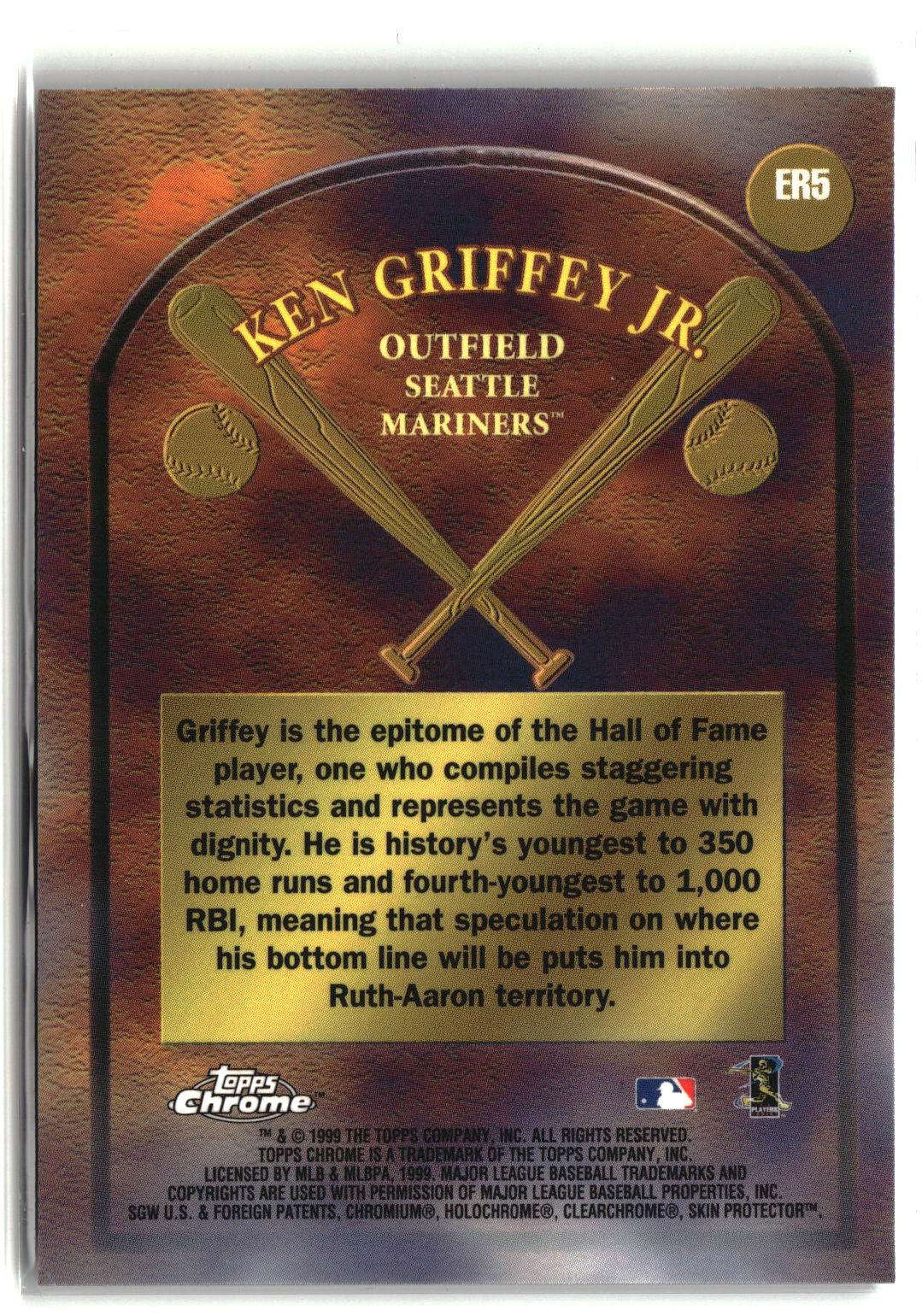 1999 Topps Chrome #ER5 Ken Griffey Jr. Early Road to the Hall-2