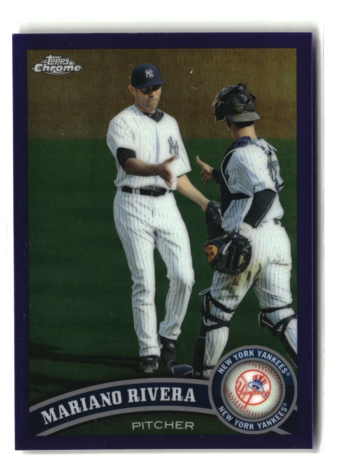 2011 Topps Chrome #42 Mariano Rivera Purple Refractors #/499-1