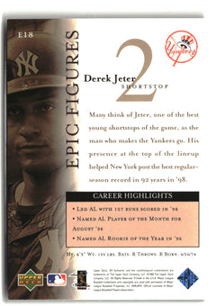 1999 SP Authentic #E18 Derek Jeter Epic Figures-2