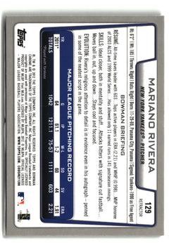2012 Bowman Chrome #129 Mariano Rivera Green Refractors-2