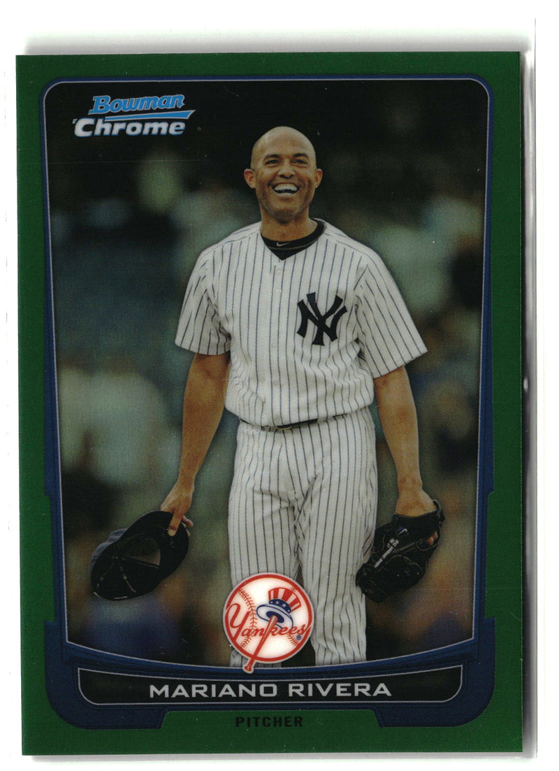 2012 Bowman Chrome #129 Mariano Rivera Green Refractors-1