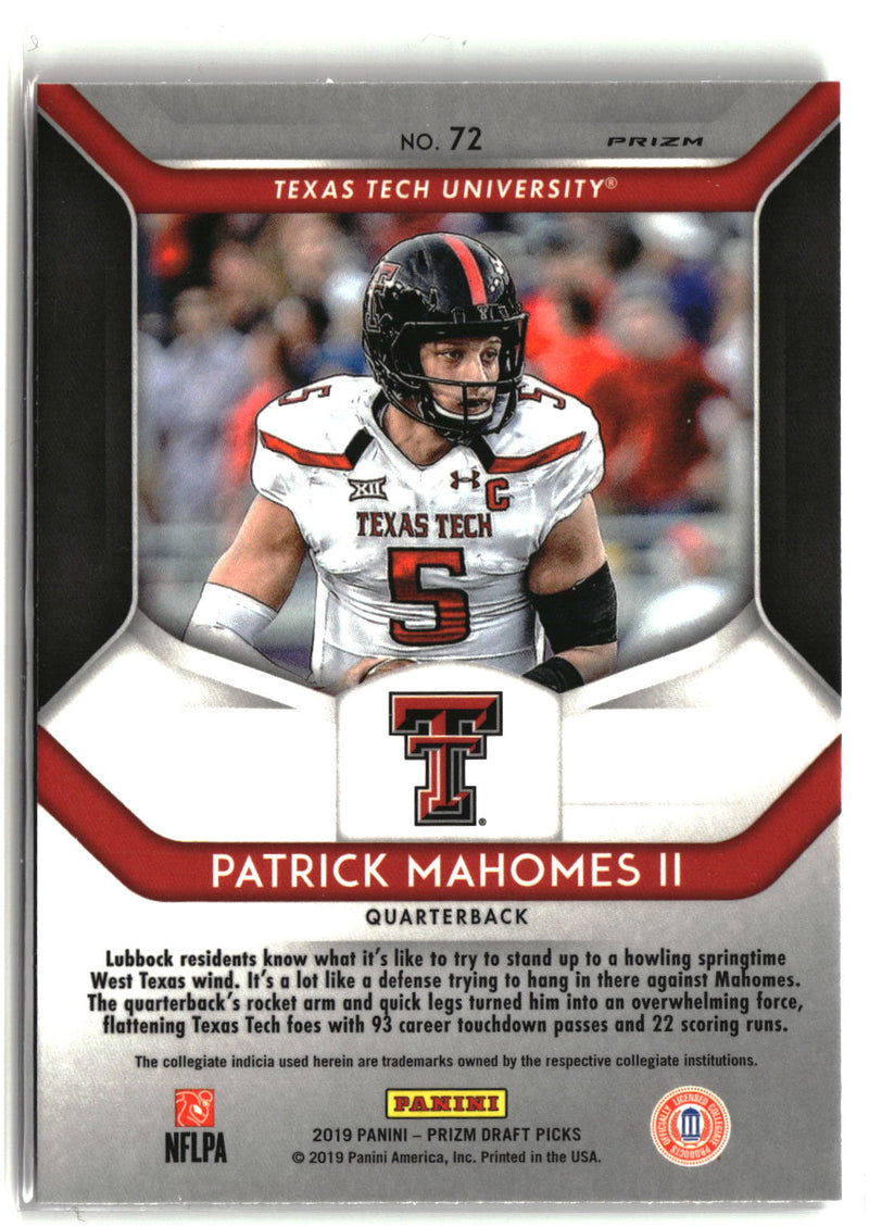 2019 Panini Prizm Draft Picks #72 Patrick Mahomes II Prizms Pink Pulsar-2