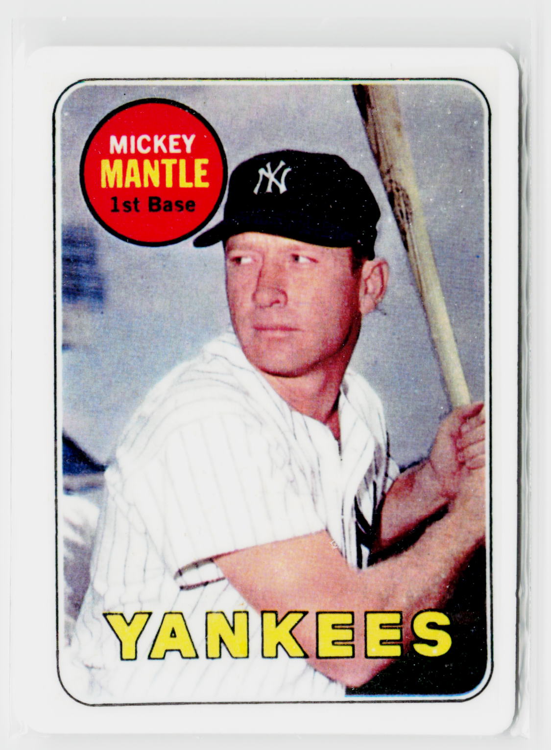 Mickey Mantle 1969 Topps Card COA Porcelain / Ceramic 1995 Hamilton Collection-5
