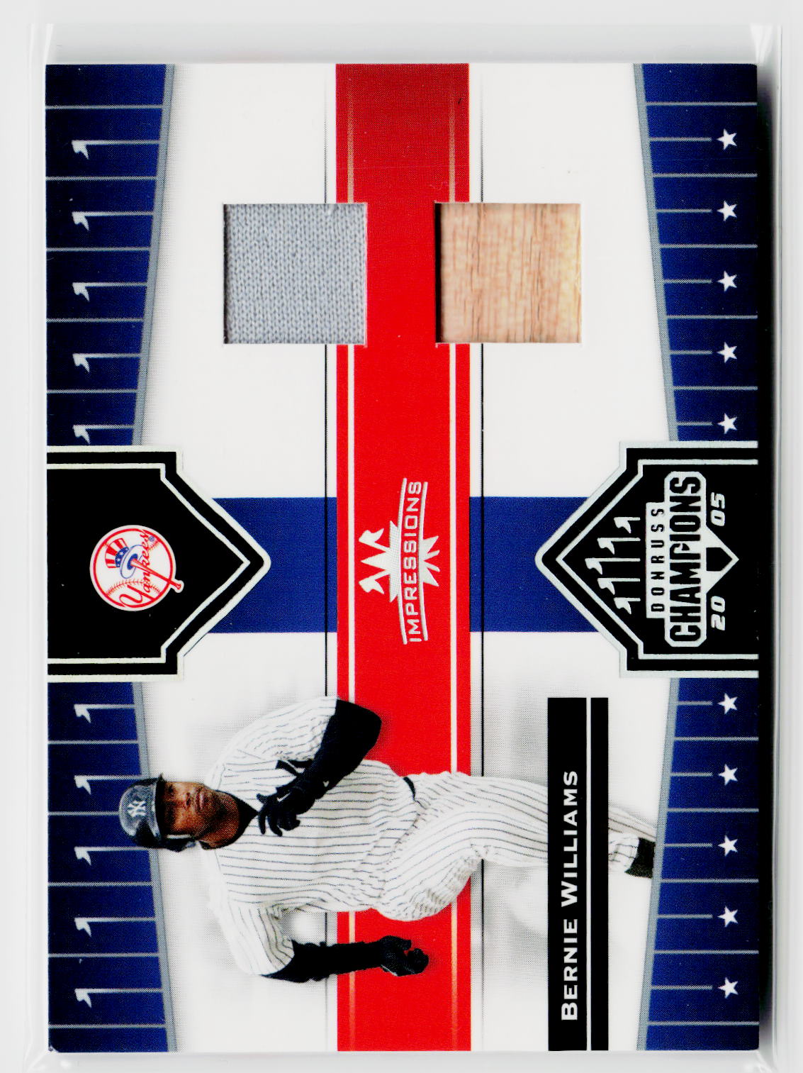 2005 Donruss Champions #355 Bernie Williams Impressions Combos #/43-1
