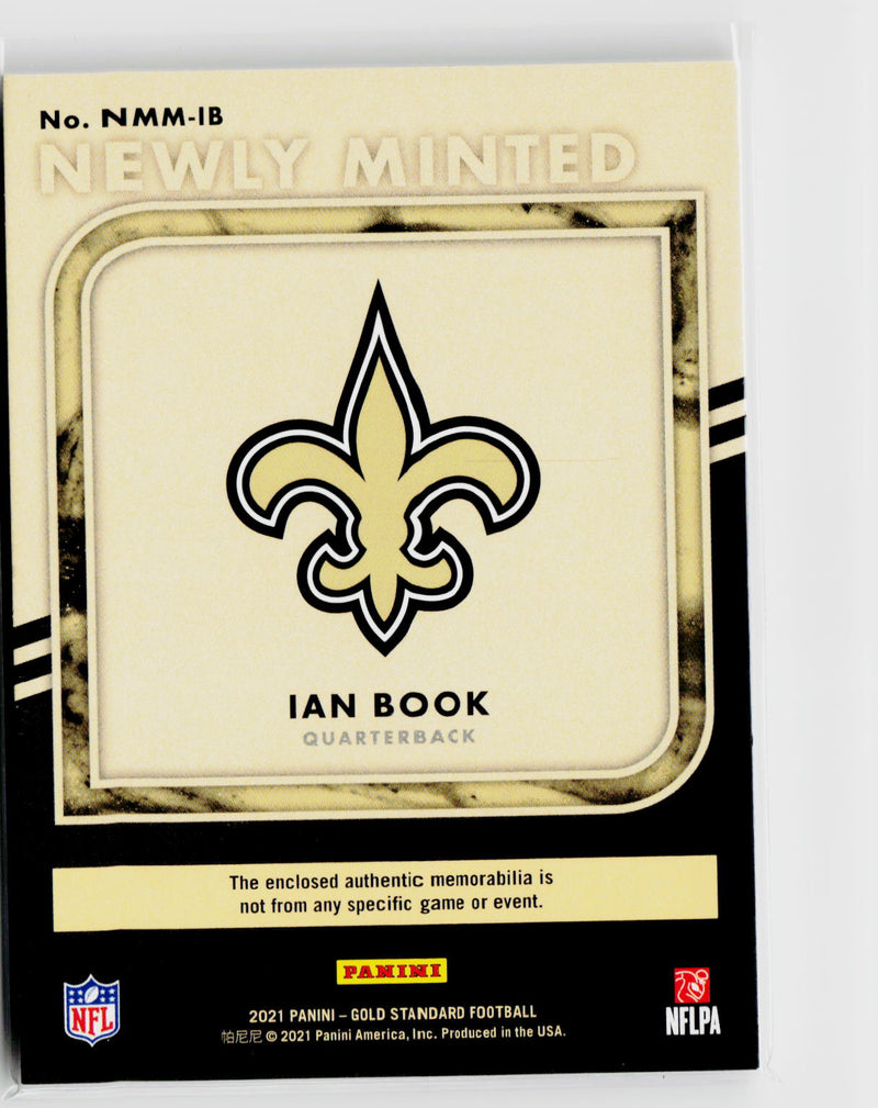 2021 Panini Gold Standard #NMM-IB Ian Book Newly Minted Memorabilia Prime #/49-2