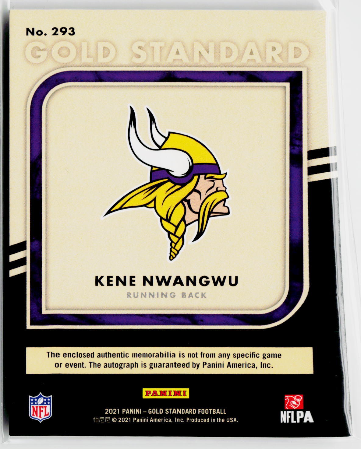 2021 Panini Gold Standard #293 Kene Nwangwu #/149-2