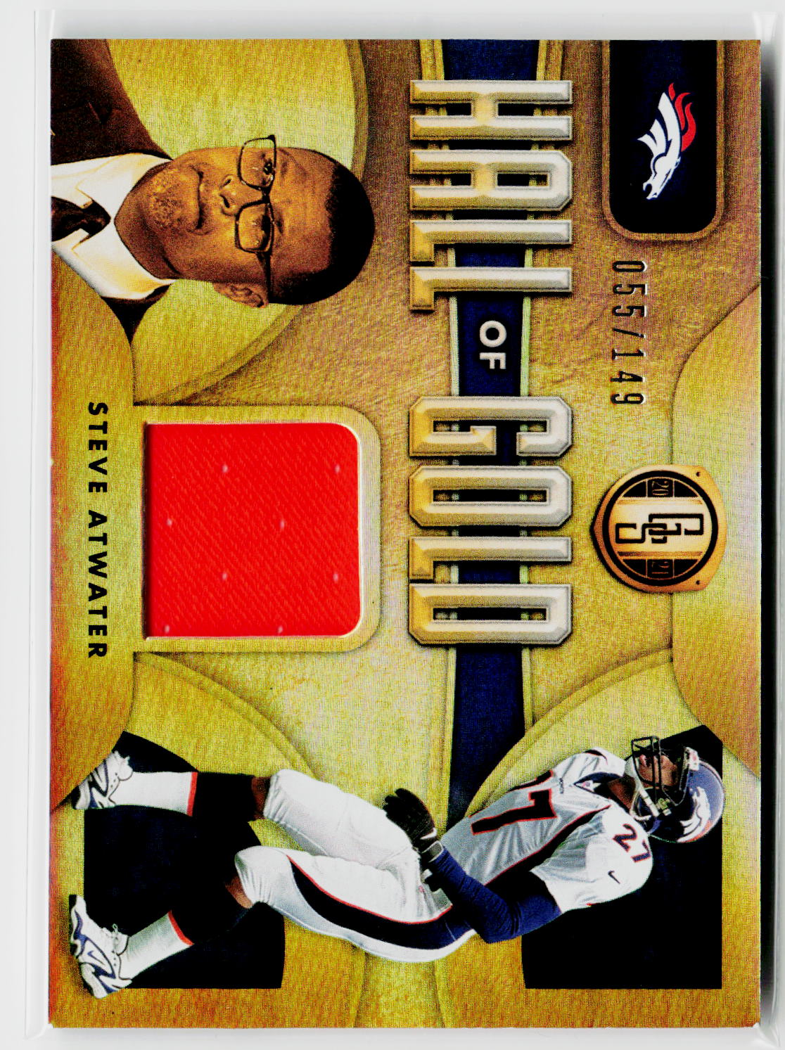 2021 Panini Gold Standard #HT-SA Steve Atwater Hall of Gold Threads #/149-3