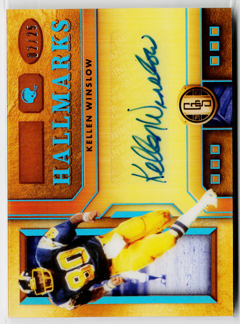 2021 Panini Gold Standard #HS-KW Kellen Winslow Hallmarks Platinum #/25-1