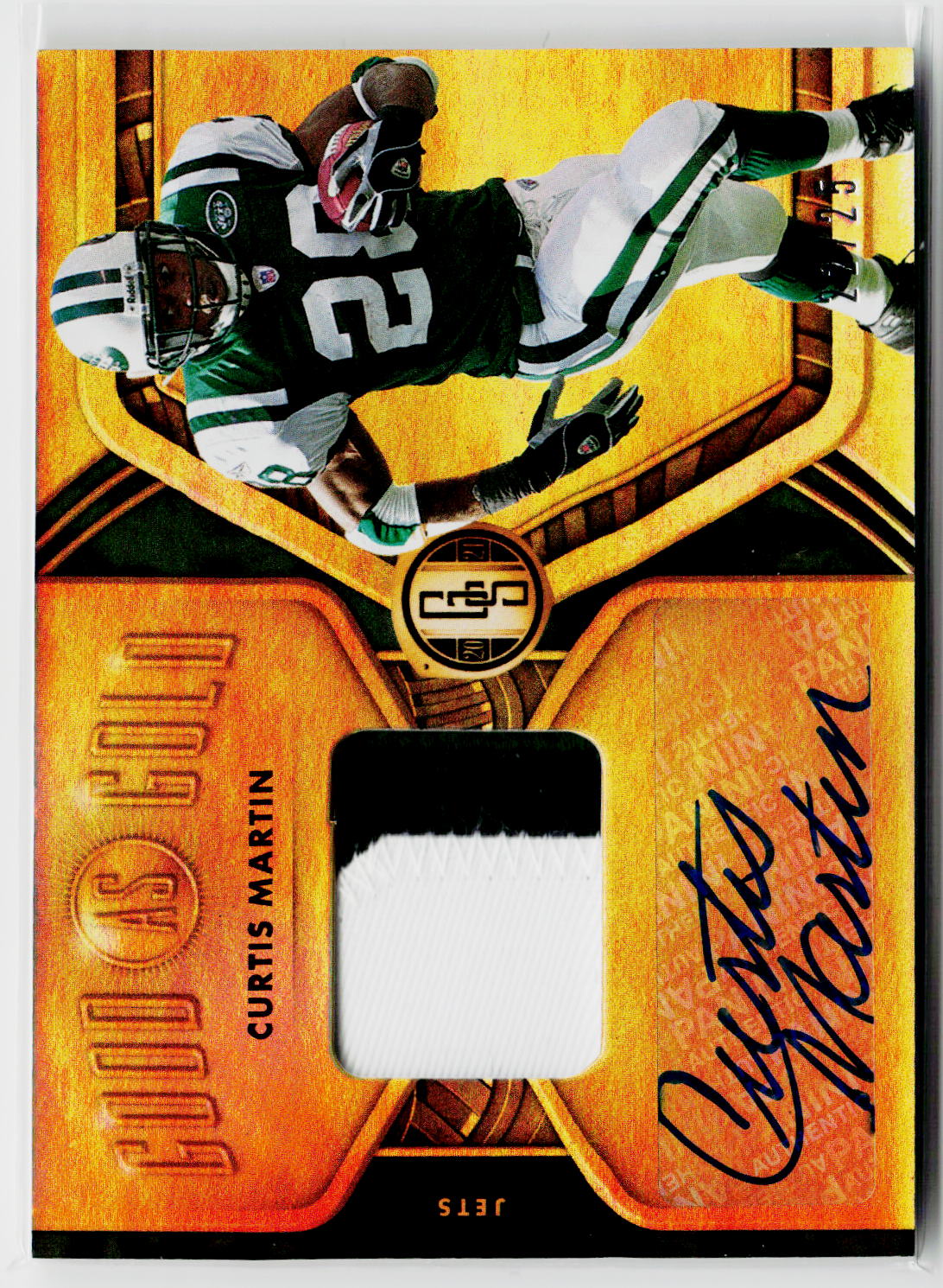 2021 Panini Gold Standard #GGS-CMA Curtis Martin Good as Gold Prime #/25