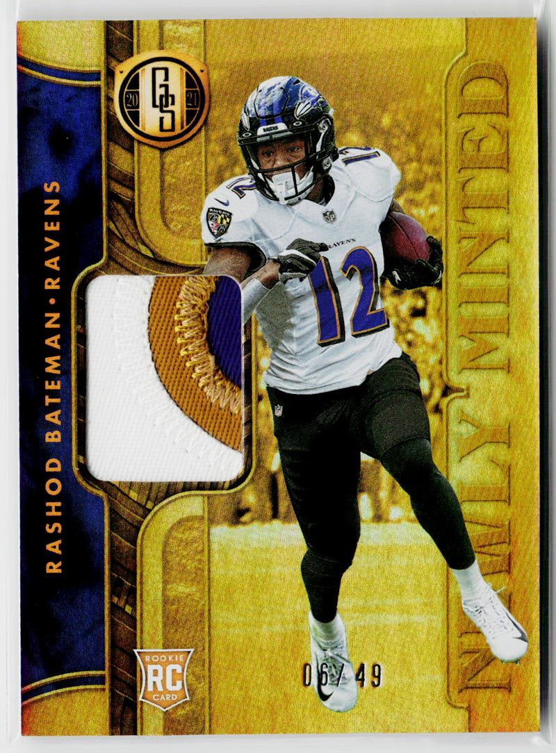 2021 Panini Gold Standard #NMM-RB Rashod Bateman Memorabilia Prime #/49-5
