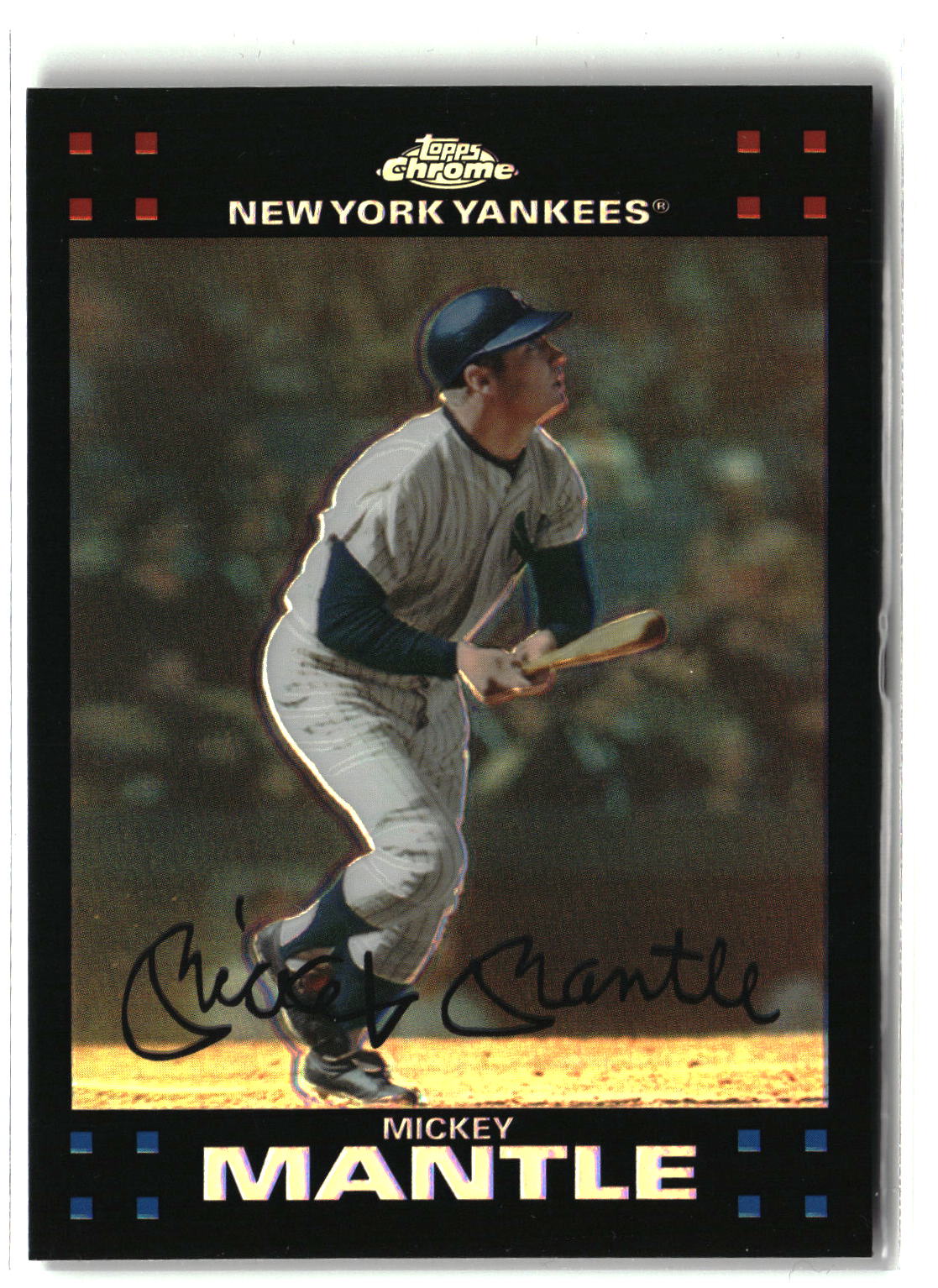 2007 Topps Chrome #4 Mickey Mantle Refractors-3