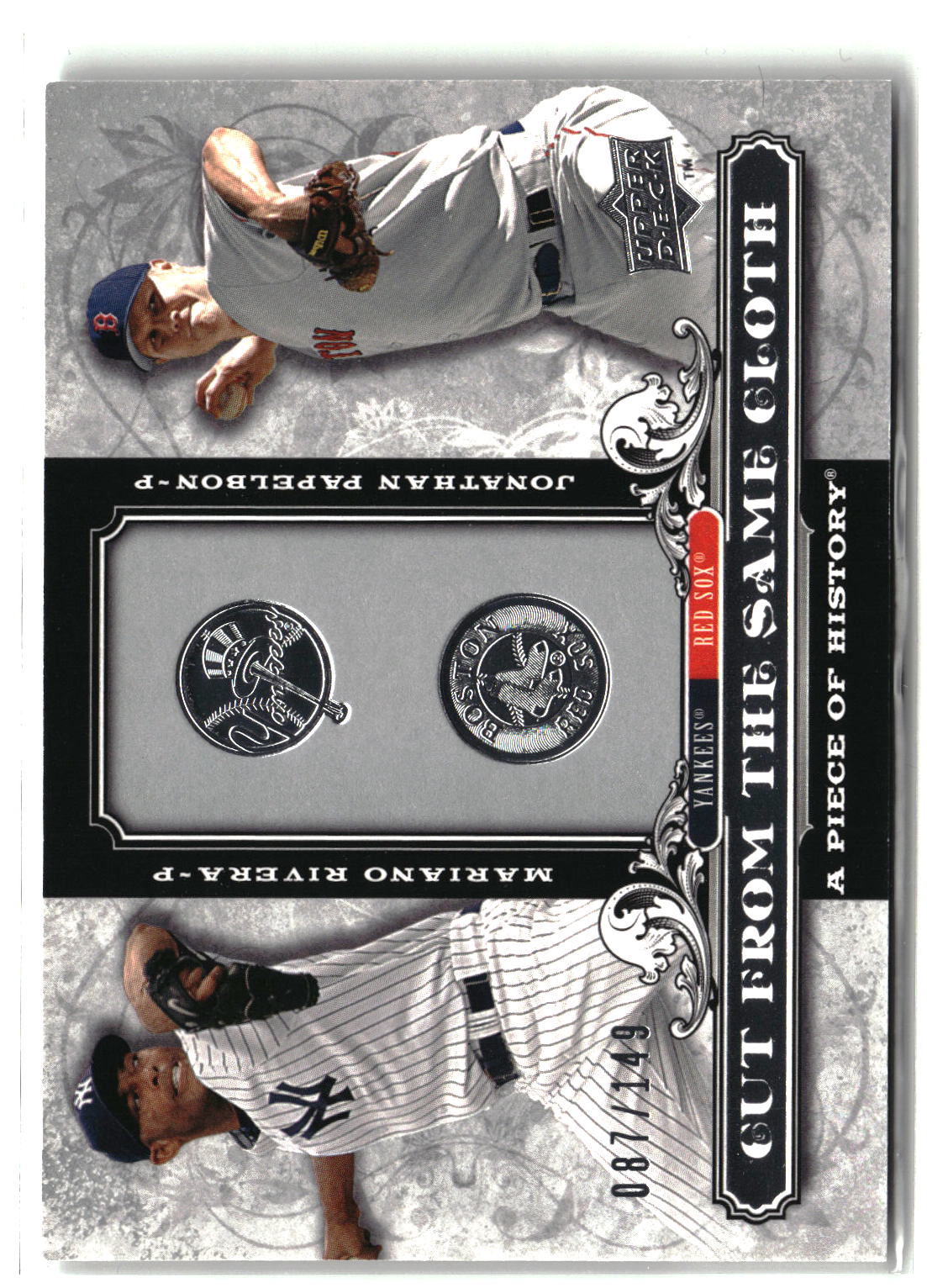 2008 Upper Deck #CSC-MJ Mariano Rivera / Jonathan Papelbon Silver #/149