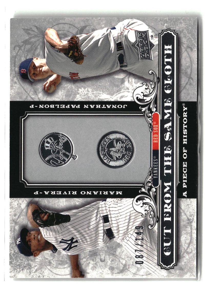 2008 Upper Deck #CSC-MJ Mariano Rivera / Jonathan Papelbon Silver #/149-5