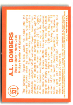 1997 Topps #36 A.L. Bombers Roger Maris Mickey Mantle Reprint-2