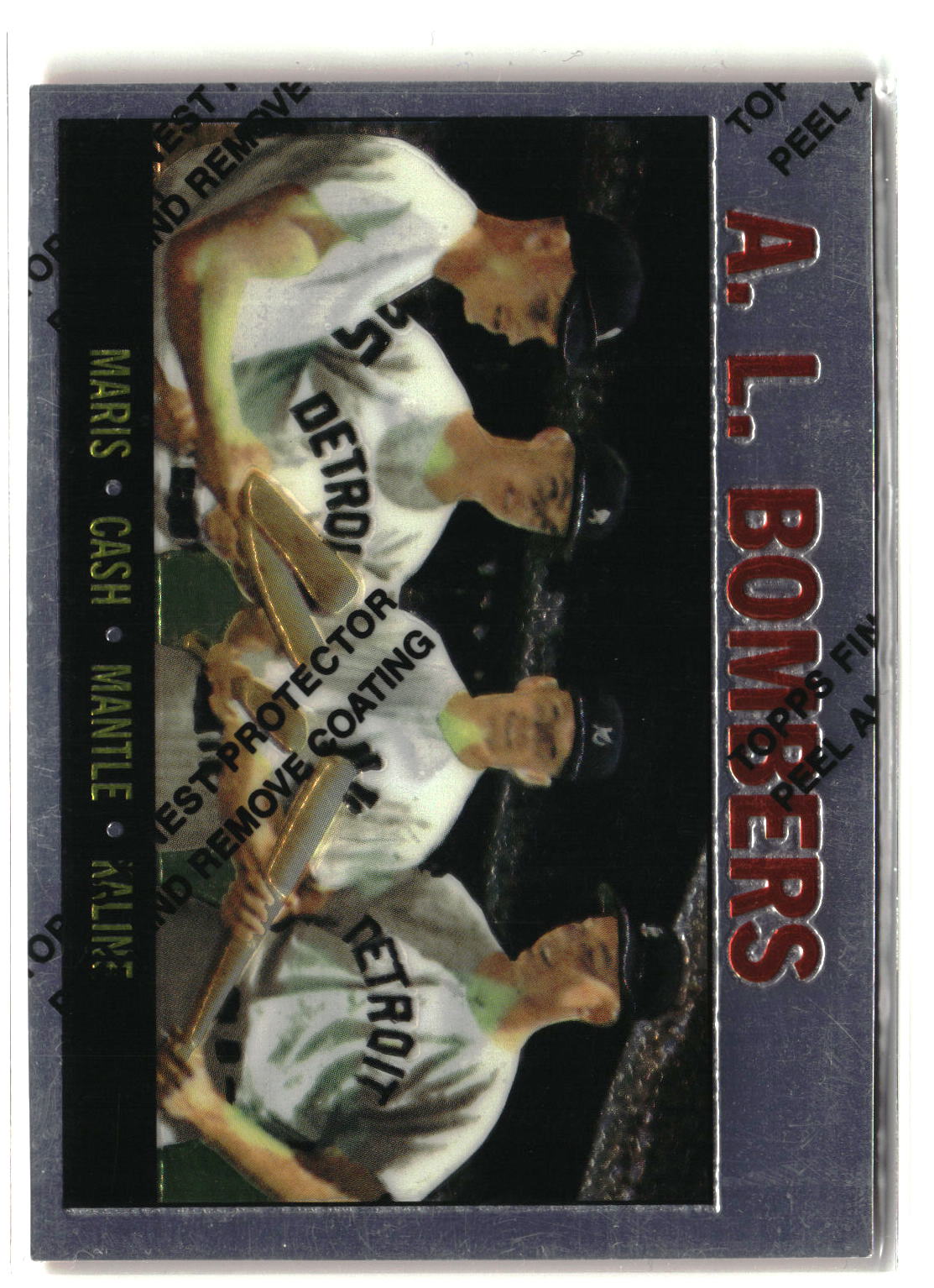 1997 Topps #36 A.L. Bombers Roger Maris Mickey Mantle Reprint