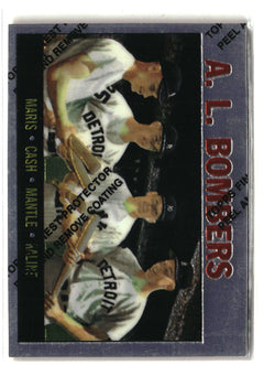 1997 Topps #36 A.L. Bombers Roger Maris Mickey Mantle Reprint-3