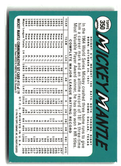 1996 Topps #15 Mickey Mantle Mickey Mantle Commemorative Reprints Finest-4