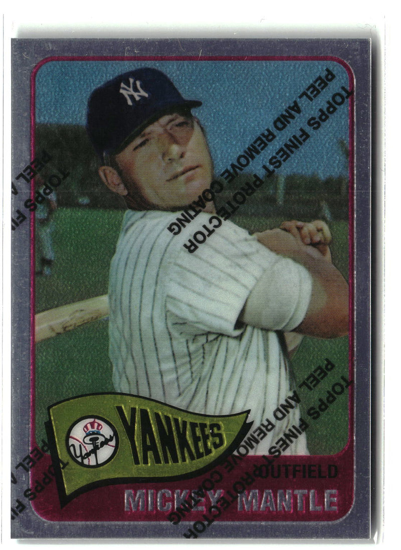 1996 Topps #15 Mickey Mantle Mickey Mantle Commemorative Reprints Finest-7
