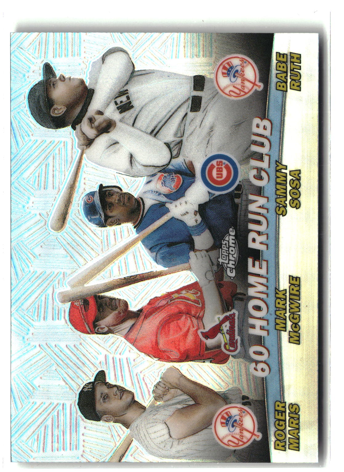 2001 Topps Chrome #TC12 Roger Maris Mark McGwire Sammy Sosa Babe Ruth Refractor-3