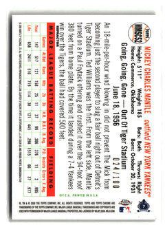 2008 Topps Chrome #MMSC52 Mickey Mantle Story Copper Refractor #/100-2