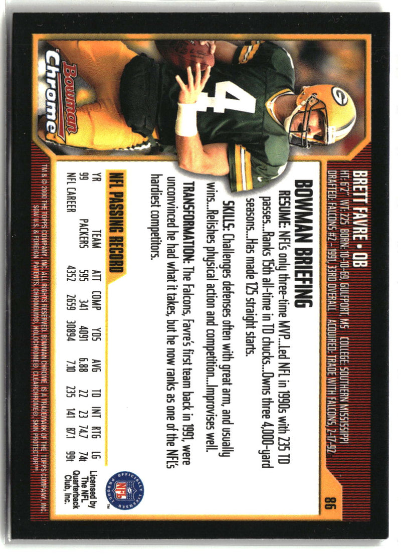 2000 Bowman Chrome #86 Brett Favre-6