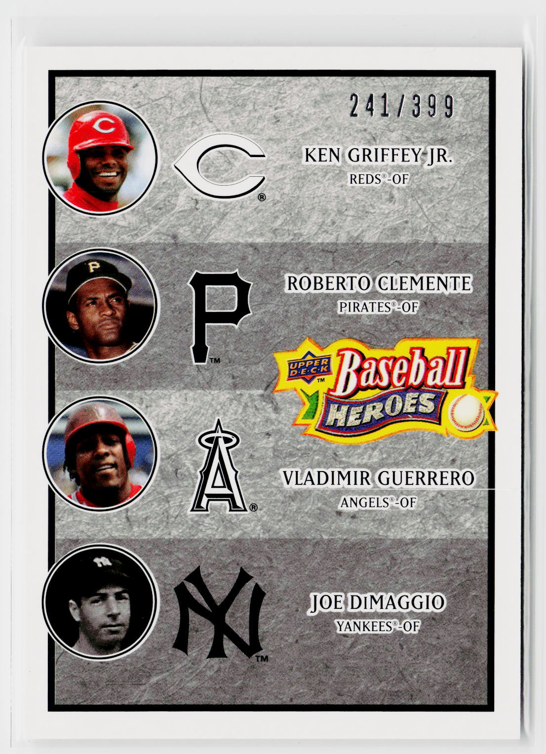 2008 Upper Deck Baseball Heroes #199 Ken Griffey Jr. Roberto Clemente #/399