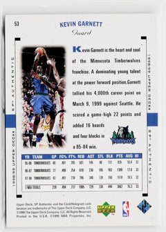 1998-99 SP Authentic #53 Kevin Garnett-2