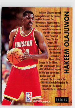 1993-94 Ultra #12 Hakeem Olajuwon Famous Nicknames-2