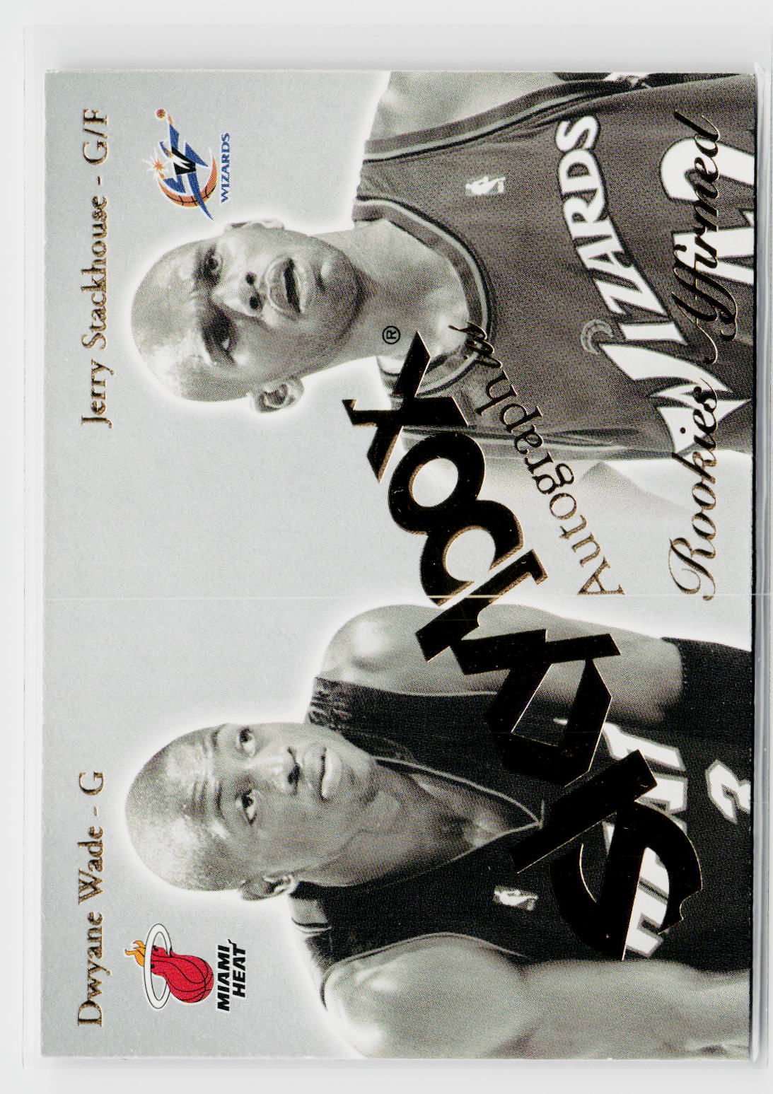2003-04 SkyBox Autographics #6RE Dwyane Wade / Jerry Stackhouse Rookies Affirmed