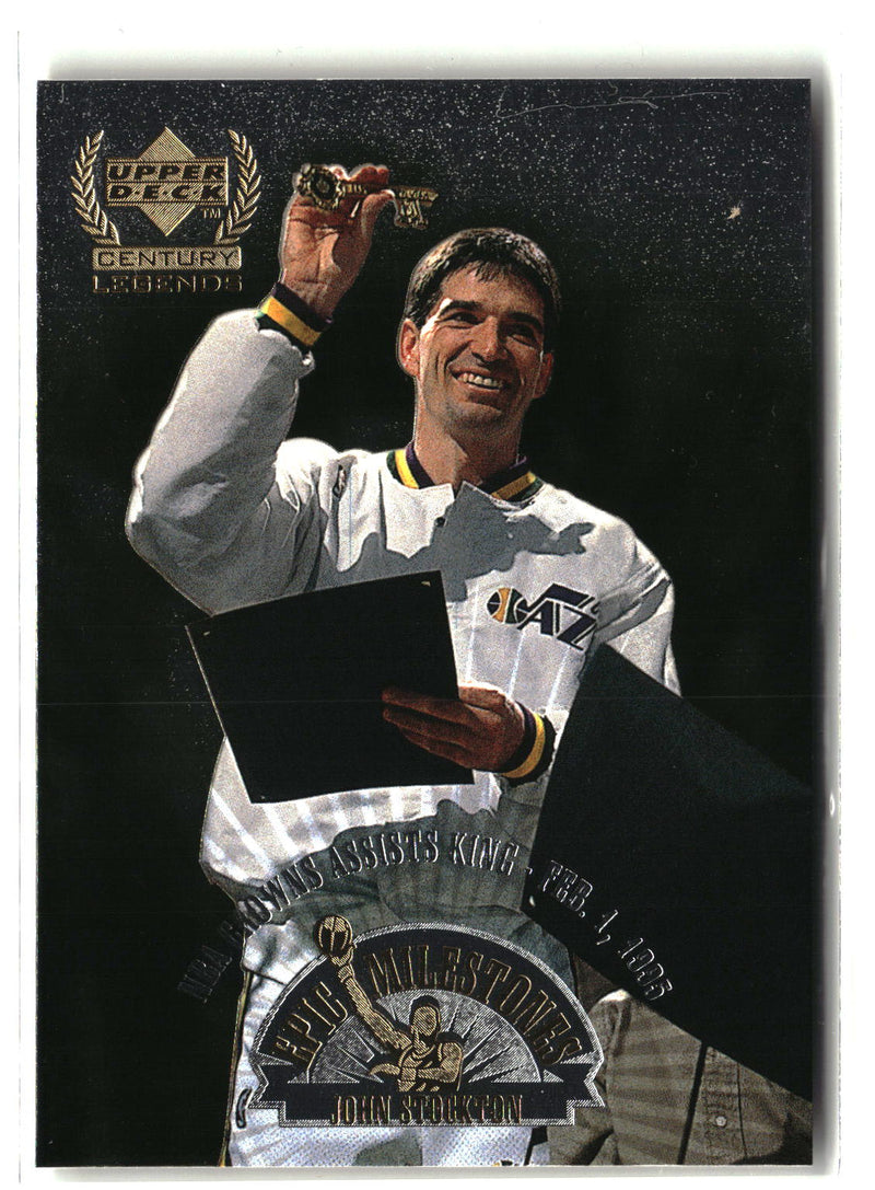 1998-99 Upper Deck Century Legends #EM3 John Stockton Epic Milestones-1