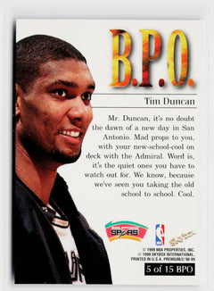 1998-99 SkyBox Premium #5 BPO Tim Duncan B.P.O.-2