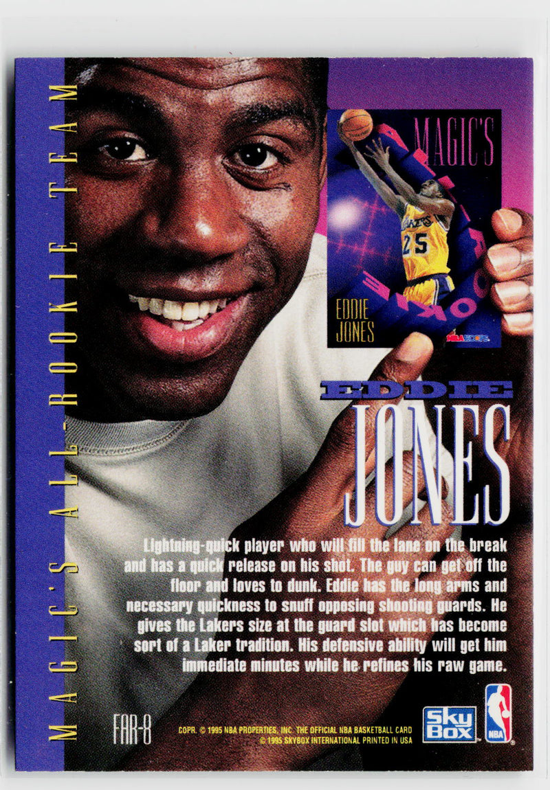 1994-95 Hoops #FAR-8 Eddie Jones Magic's All-Rookies Foil-Tech-2