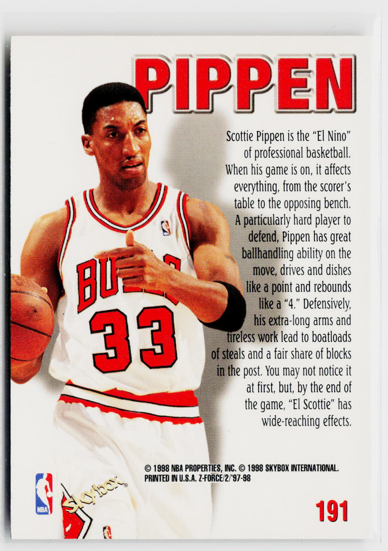 1997-98 SkyBox Z-Force #191 Scottie Pippen-2