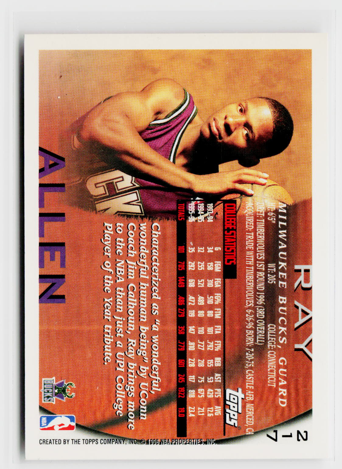 1996-97 Topps #217 Ray Allen-2