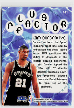 1998-99 Fleer Tradition #141 Tim Duncan-2