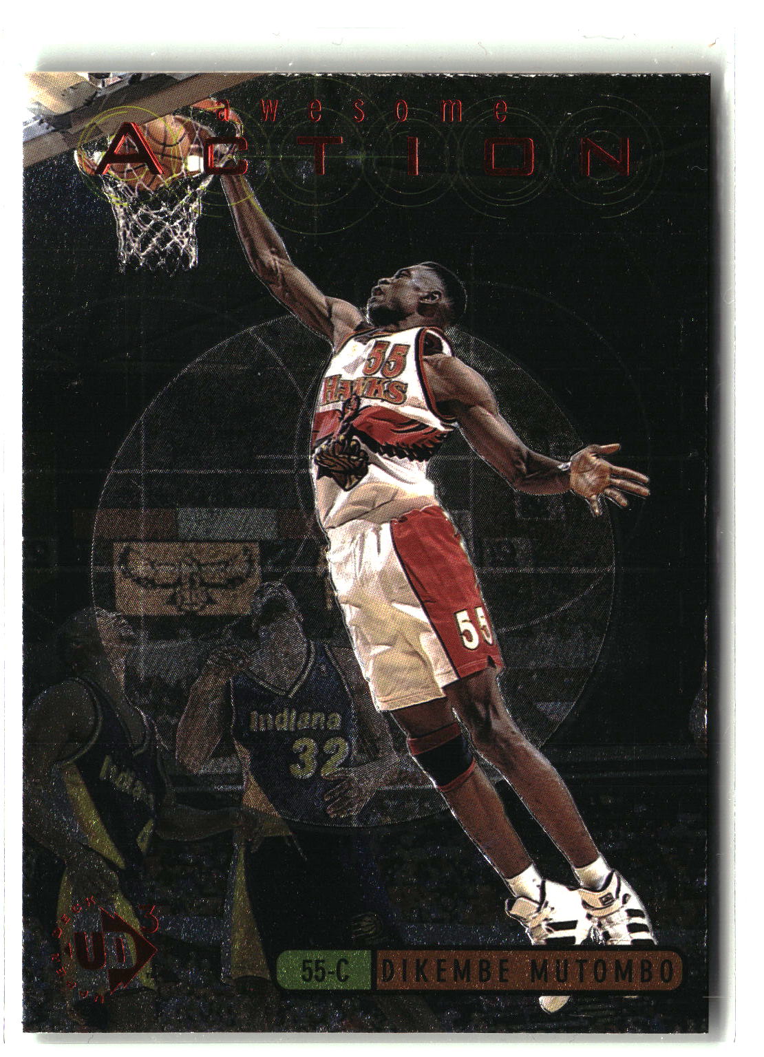 1997-98 Upper Deck UD3 #A18 Dikembe Mutombo Awesome Action-1
