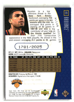 1998-99 SPx Finite #178 Allan Houston Radiance #/2025-2