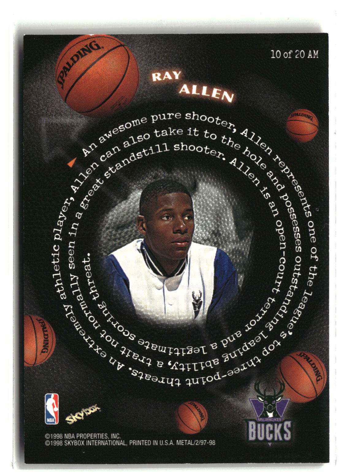 1997-98 Metal Universe Championship #10AM Ray Allen All Millenium-2