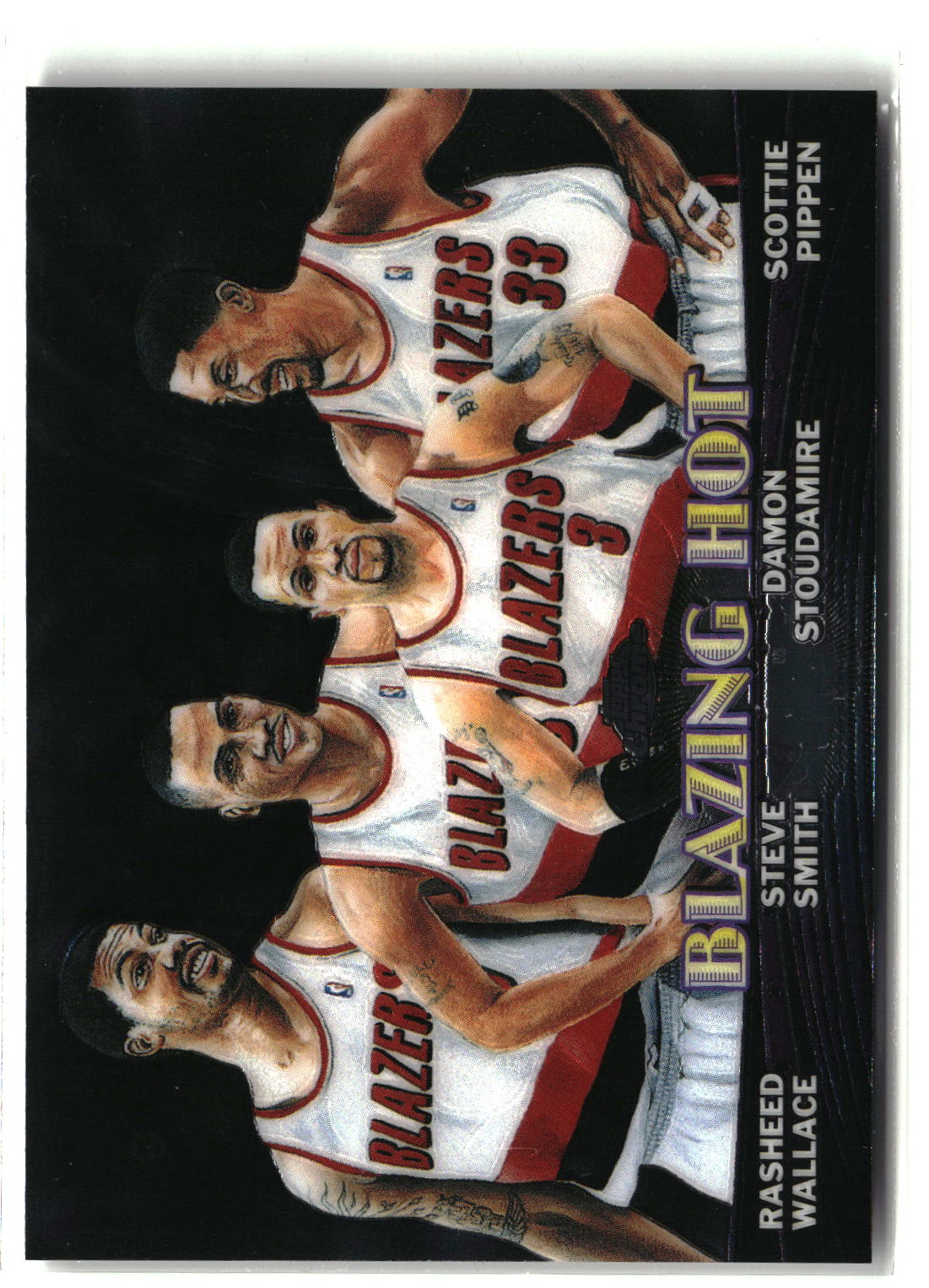 2000 Topps Combos Wallace / Smith / Stoudamire / Pippen #TC9 Blazers