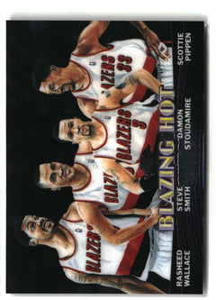 2000 Topps Combos Wallace / Smith / Stoudamire / Pippen #TC9 Blazers-1