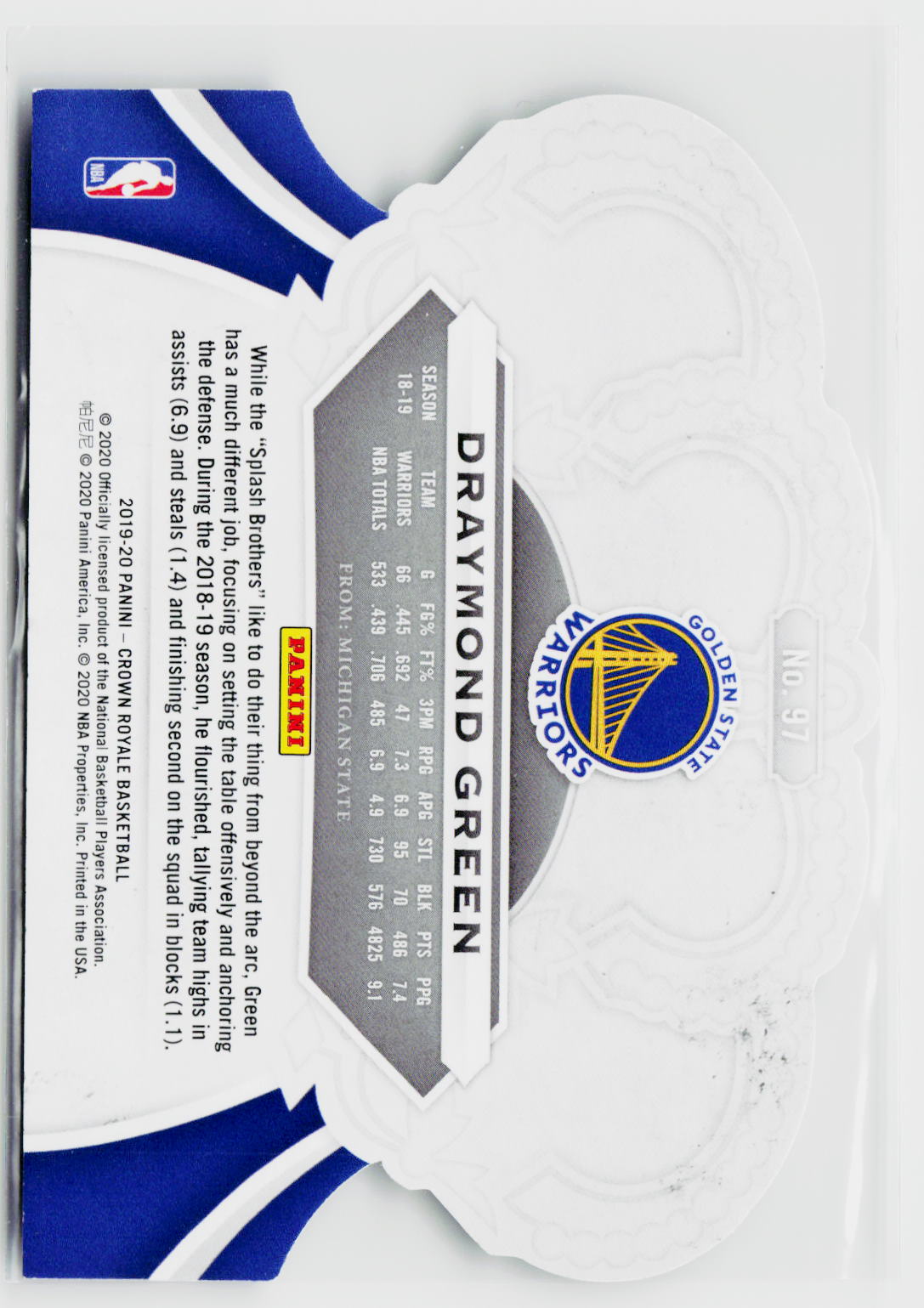 2019-20 Panini Crown Royale #97 Draymond Green-2