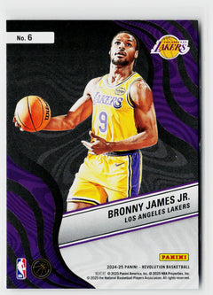 2024-25 Panini Revolution #6 Bronny James Jr. New Wave-4
