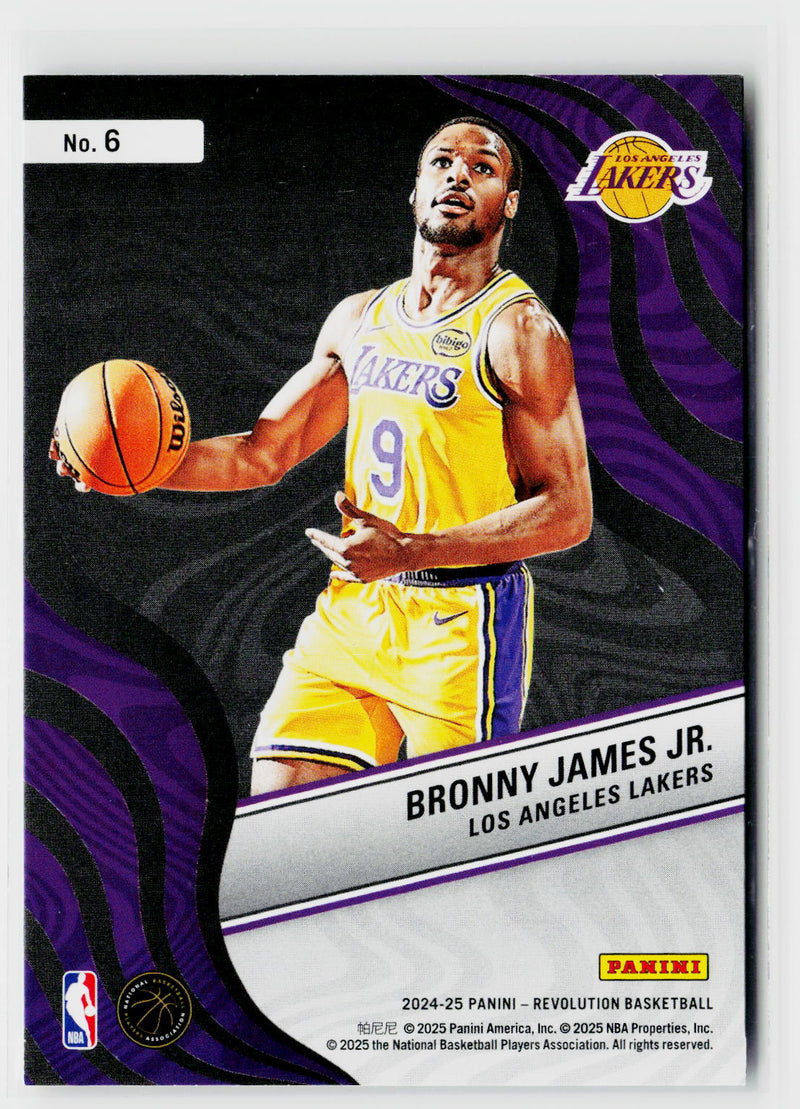 2024-25 Panini Revolution #6 Bronny James Jr. New Wave-4
