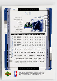 2001-02 Upper Deck MVP #98 Kevin Garnett-2