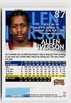 1999-00 Hoops #87 Allen Iverson-2