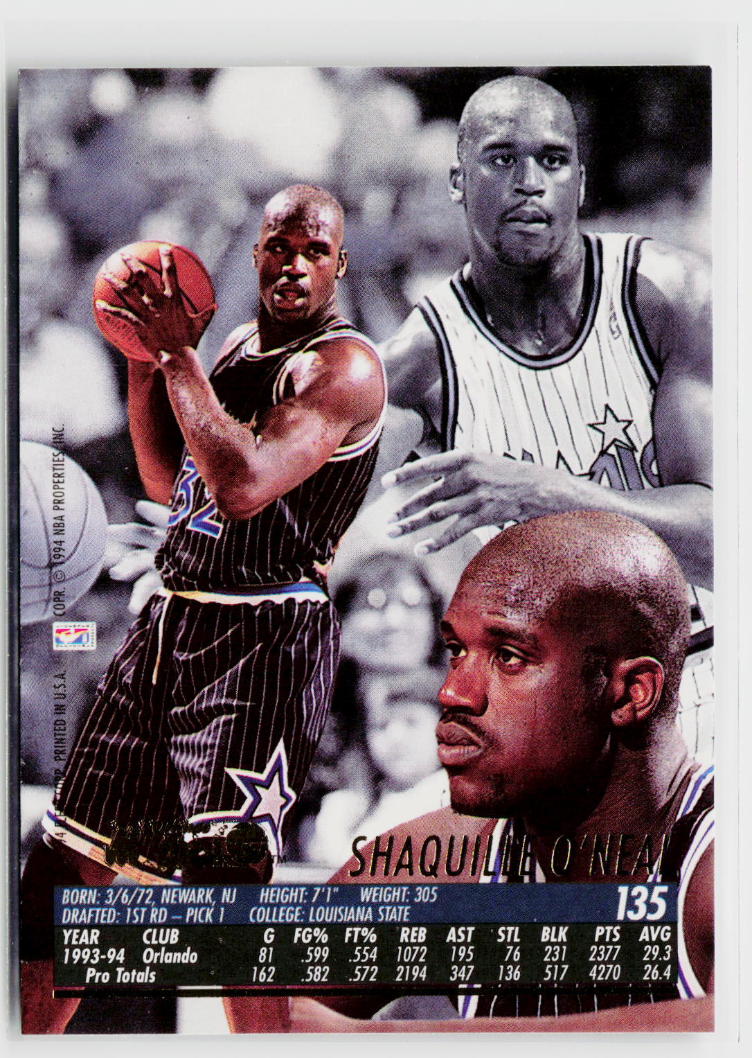1994-95 Ultra #135 Shaquille O'Neal-2