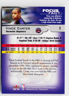 2000-01 Fleer Focus #1 Vince Carter-2