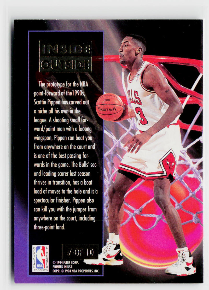 1993-94 Ultra #7 Scottie Pippen Inside Outside-2