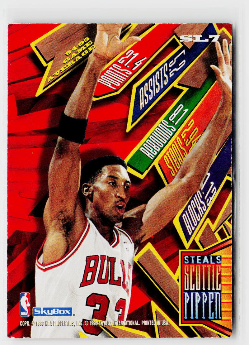 1995-96 Hoops #SL7 Scottie Pippen Slamland-2