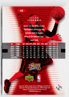 2003-04 UD Glass #43 Allen Iverson-4